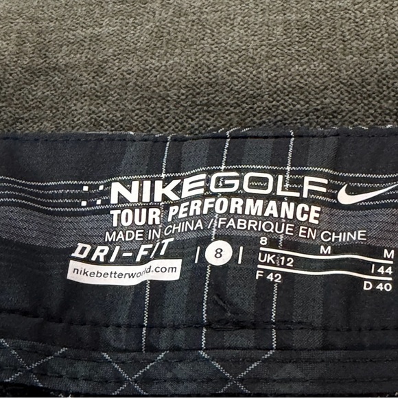 Nike Golf Plaid Ankle Pants Women’s Dri FIT Tour Performance Stretch Preppy - Picture 8 of 10